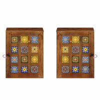 Mobile Appeso da Bagno con archiviazione Noce 38 x 33,5 x 48 cm 4018244