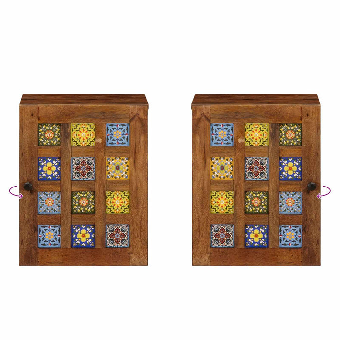 Mobile Appeso da Bagno con archiviazione Noce 38 x 33,5 x 48 cm 4018244