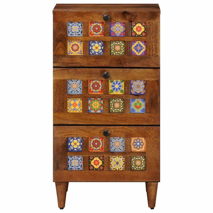 Credenza Noce 40 x 33,5 x 75 cm Legno di mango massello 4018247