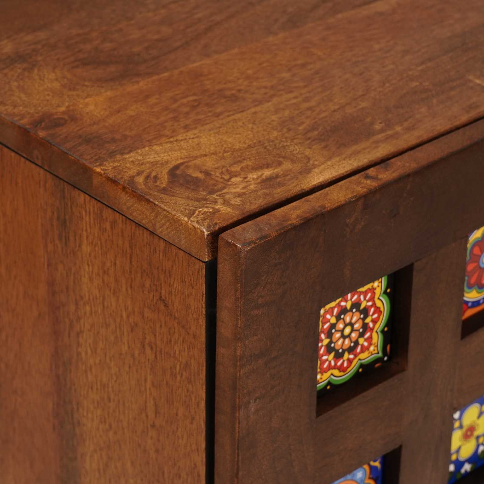 Credenza Noce 40 x 33,5 x 75 cm Legno di mango massello 4018248