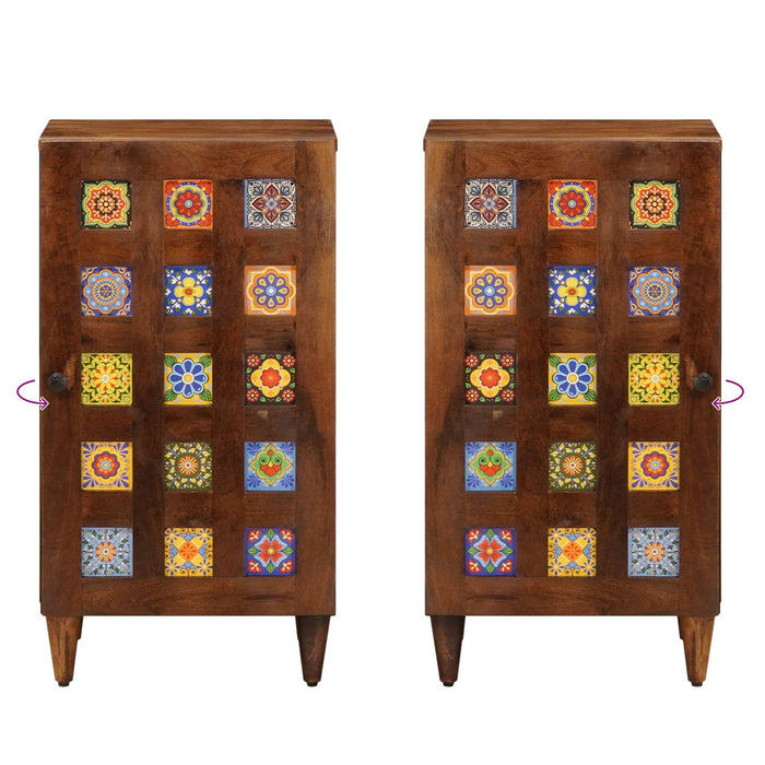 Credenza Noce 40 x 33,5 x 75 cm Legno di mango massello 4018248