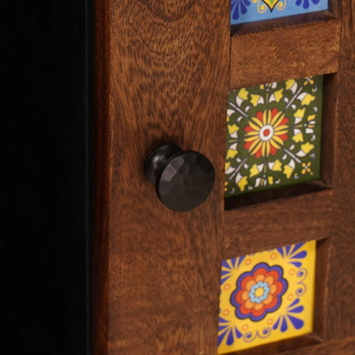 Credenza Noce 80 x 33,5 x 75 cm Legno di mango massello 4018251