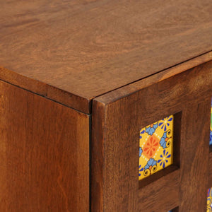 Credenza Noce 60 x 33,5 x 100 cm Legno di mango massello 4018254