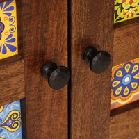 Credenza Noce 60 x 33,5 x 100 cm Legno di mango massello 4018254