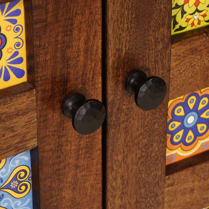 Credenza Noce 60 x 33,5 x 100 cm Legno di mango massello 4018254