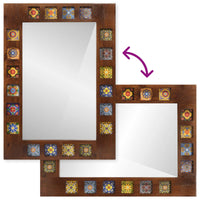 Specchio da bagno Noce 50 x 70 x 3 cm Legno di mango massello 4018255