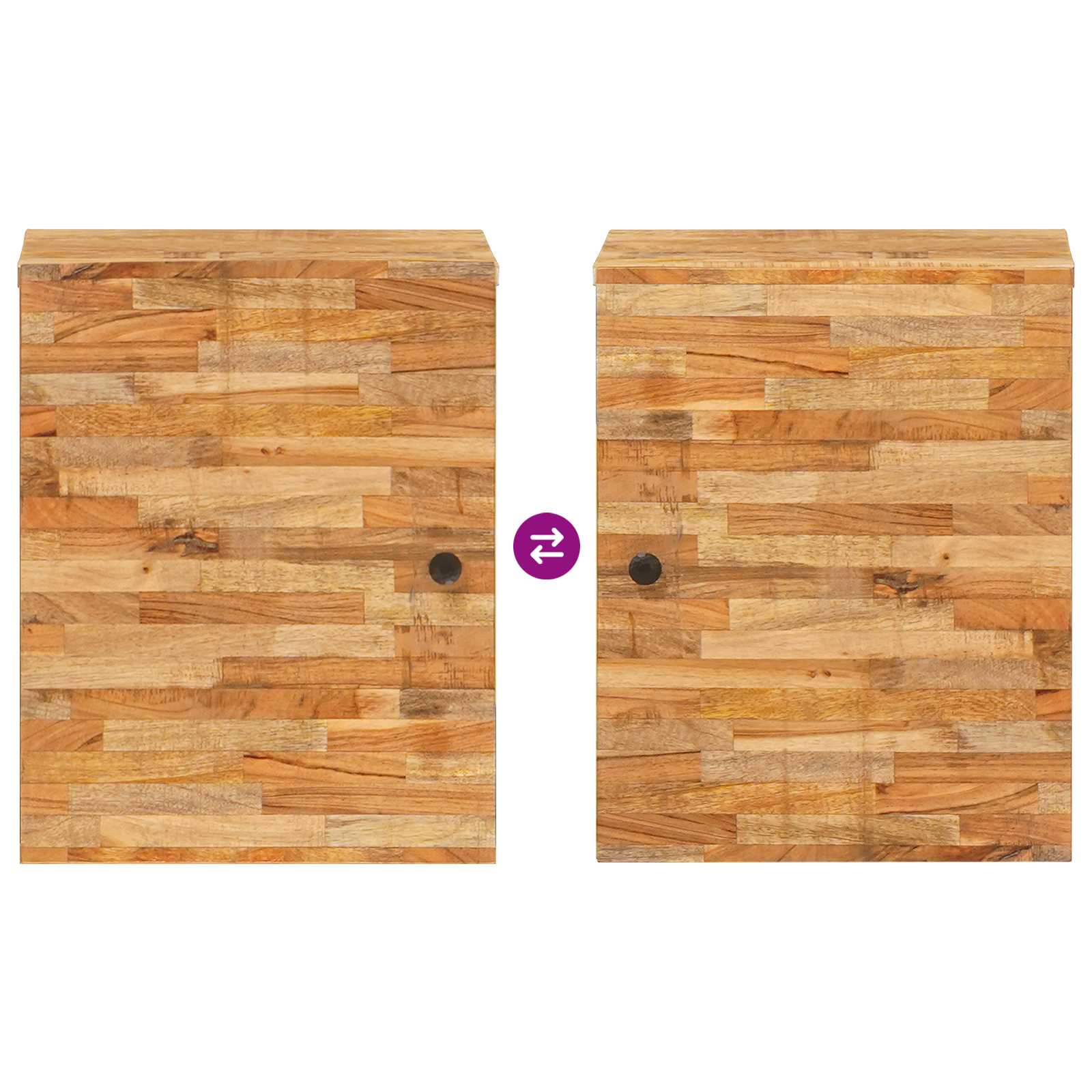 Mobile Appeso da Bagno con porta Naturale 38 x 33,5 x 48 cm 4018316