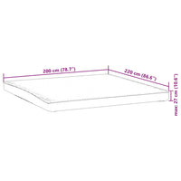 vidaXL Coprimaterasso Bianco 200x220 cm Impermeabile
