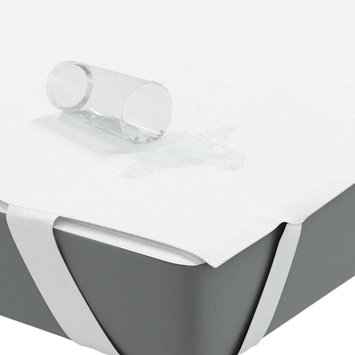 vidaXL Coprimaterasso Bianco 160x220 cm Impermeabile