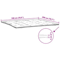 vidaXL Coprimaterasso Bianco 180x200 cm