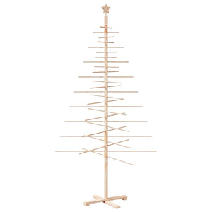 Albero di Natale Decorativo in Legno-Decorazioni natalizie 210 cm Legno Massello Pino