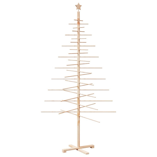 Albero di Natale Decorativo in Legno 210 cm Legno Massello Pino 4019695