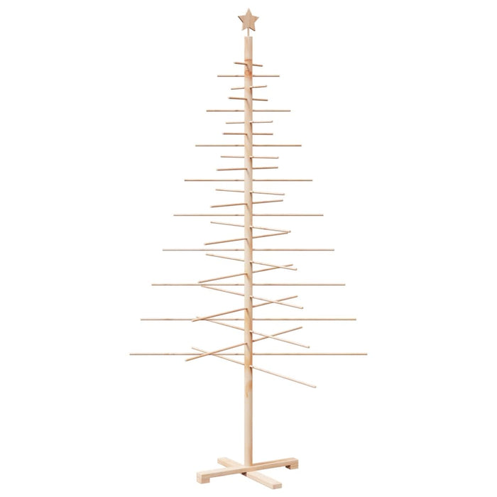 Albero di Natale Decorativo in Legno 210 cm Legno Massello Pino 4019695