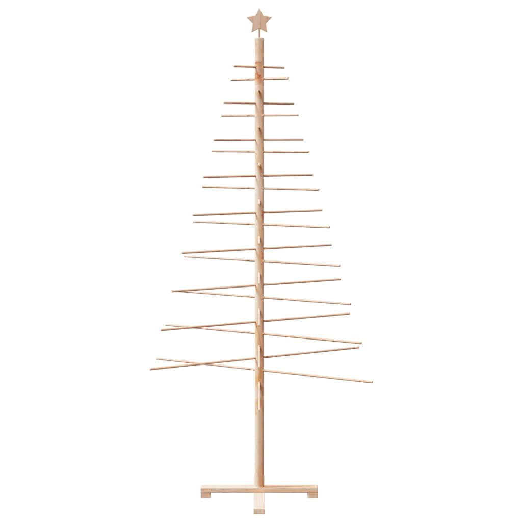Albero di Natale Decorativo in Legno-Decorazioni natalizie 210 cm Legno Massello Pino