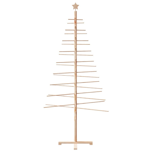 Albero di Natale Decorativo in Legno-Decorazioni natalizie 210 cm Legno Massello Pino