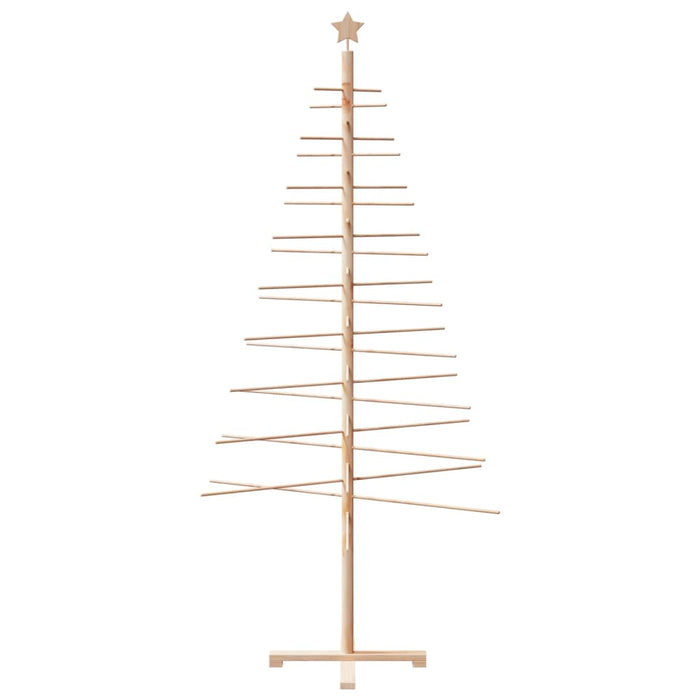 Albero di Natale Decorativo in Legno-Decorazioni natalizie 210 cm Legno Massello Pino