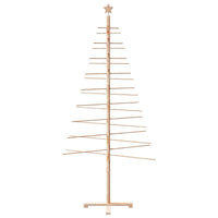 Albero di Natale Decorativo in Legno 210 cm Legno Massello Pino 4019695