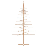 Albero di Natale Decorativo in Legno 210 cm Legno Massello Pino 4019695