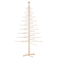 Albero di Natale Decorativo in Legno-Decorazioni natalizie 210 cm Legno Massello Pino