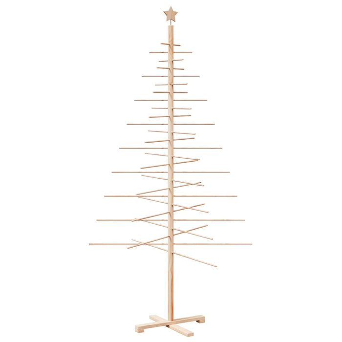 Albero di Natale Decorativo in Legno 210 cm Legno Massello Pino 4019695