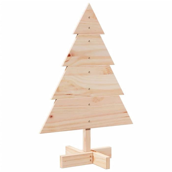 vidaXL Albero di Natale Decorativo in Legno 70 cm in Legno Massello