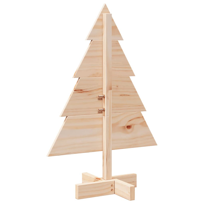 vidaXL Albero di Natale Decorativo in Legno 70 cm in Legno Massello