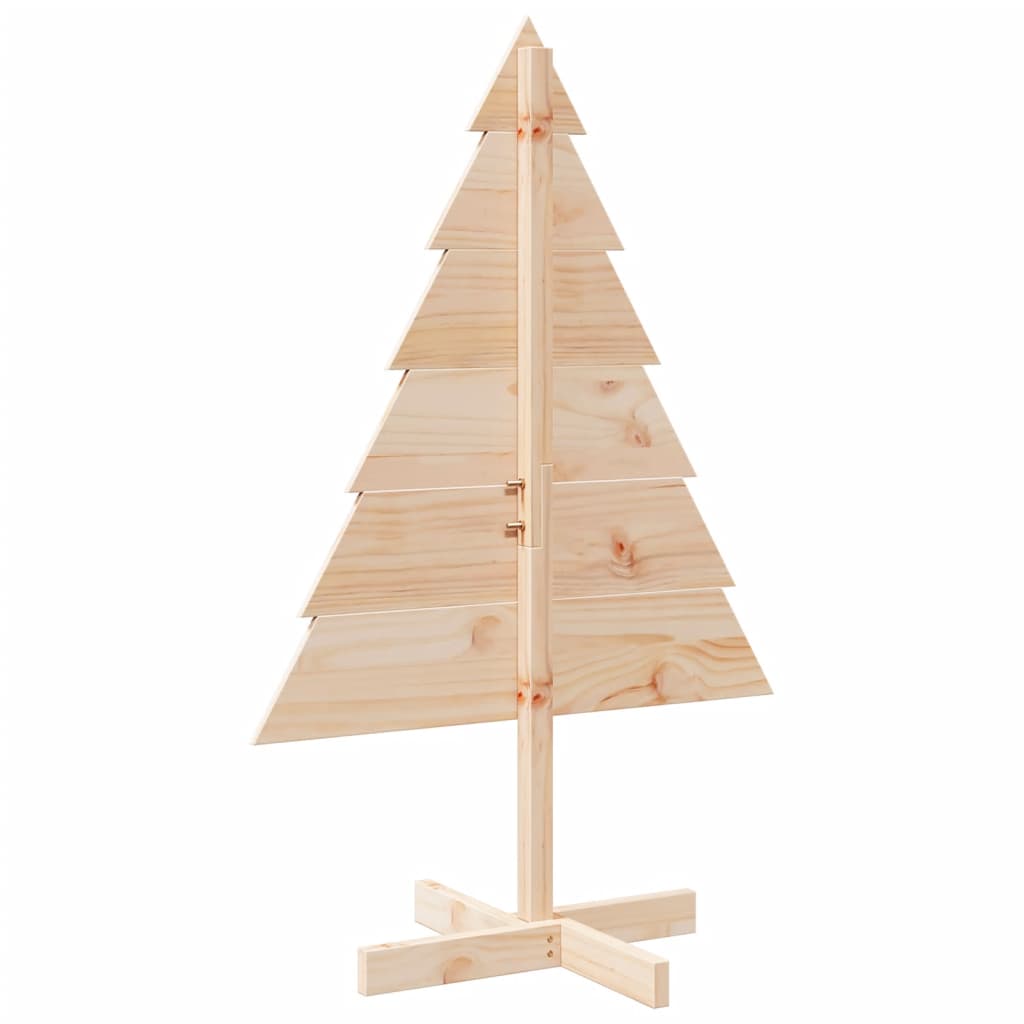 vidaXL Albero di Natale Decorativo in Legno 110 cm in Legno Massello