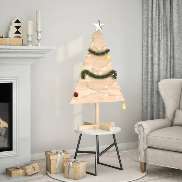 Albero di Natale Decorativo in Legno 110 cm in Legno Massello 4019700