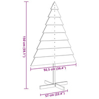 vidaXL Albero di Natale Decorativo in Legno 150 cm in Legno Massello