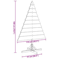vidaXL Albero di Natale Decorativo in Legno 180 cm in Legno Massello