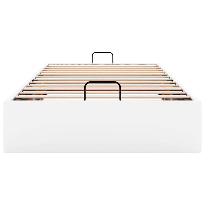 Struttura Letto Pouf senza Materasso Bianco 80x200cm Similpelle 3310770