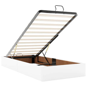 vidaXL Struttura Letto Pouf senza Materasso Bianco 80x200cm Similpelle