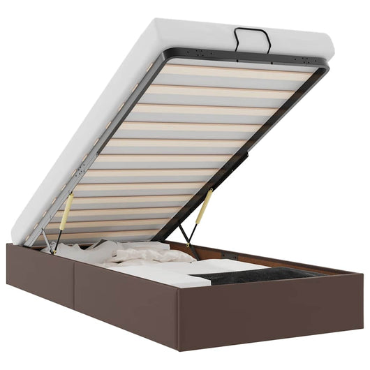 Struttura Letto Pouf senza Materasso 80x200 cm Similpelle 3310771