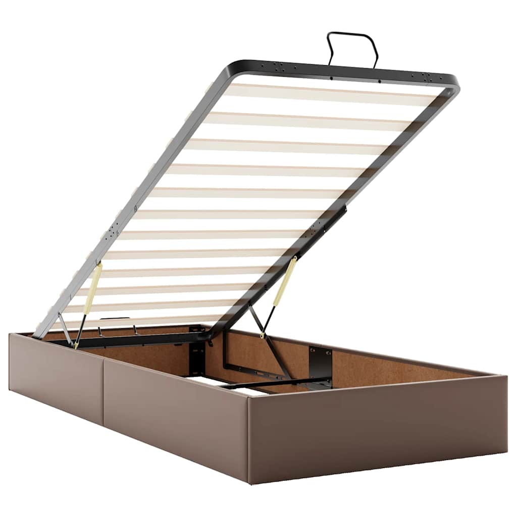 Struttura Letto Pouf senza Materasso 80x200 cm Similpelle 3310771