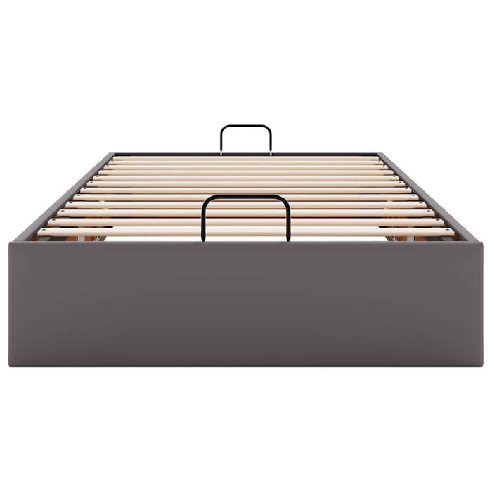 vidaXL Struttura Letto Pouf senza Materasso Grigio 80x200cm Similpelle