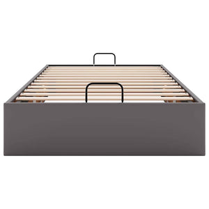 Struttura Letto Pouf senza Materasso Grigio 80x200cm Similpelle 3310772