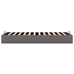 vidaXL Struttura Letto Pouf senza Materasso Grigio 80x200cm Similpelle