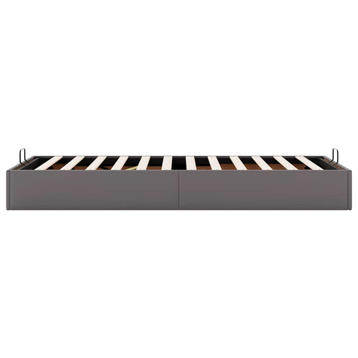 vidaXL Struttura Letto Pouf senza Materasso Grigio 80x200cm Similpelle