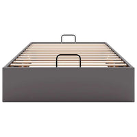 vidaXL Struttura Letto Pouf senza Materasso Grigio 90x190cm Similpelle