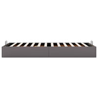 vidaXL Struttura Letto Pouf senza Materasso Grigio 90x190cm Similpelle