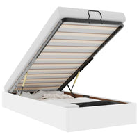 Struttura Letto Pouf senza Materasso Bianco 90x200cm Similpelle 3310780