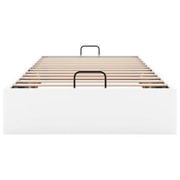 Struttura Letto Pouf senza Materasso Bianco 90x200cm Similpelle 3310780