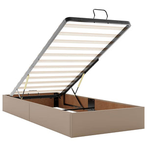 Struttura Letto Pouf senza Materasso 100x200 cm Similpelle 3310788