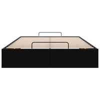 vidaXL Struttura Letto Pouf senza Materasso Nero 120x190 cm Similpelle