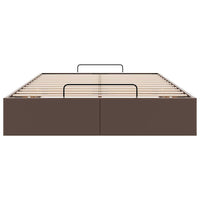 Struttura Letto Pouf senza Materasso 120x200 cm Similpelle 3310796