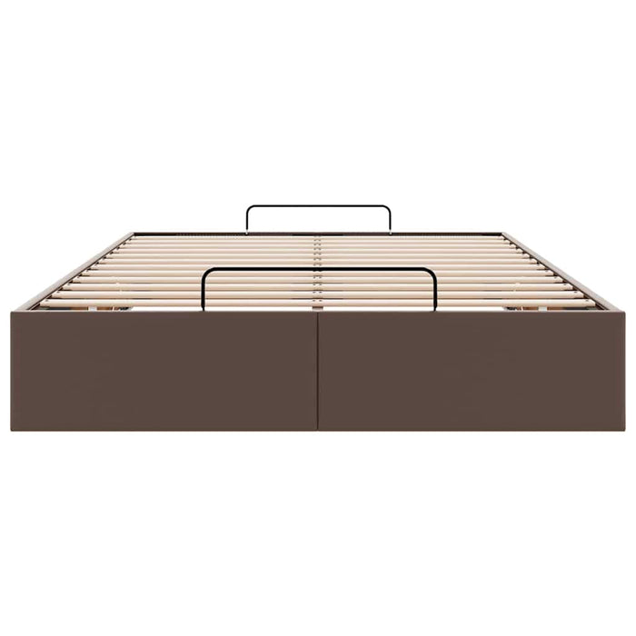 Struttura Letto Pouf senza Materasso 120x200 cm Similpelle 3310796