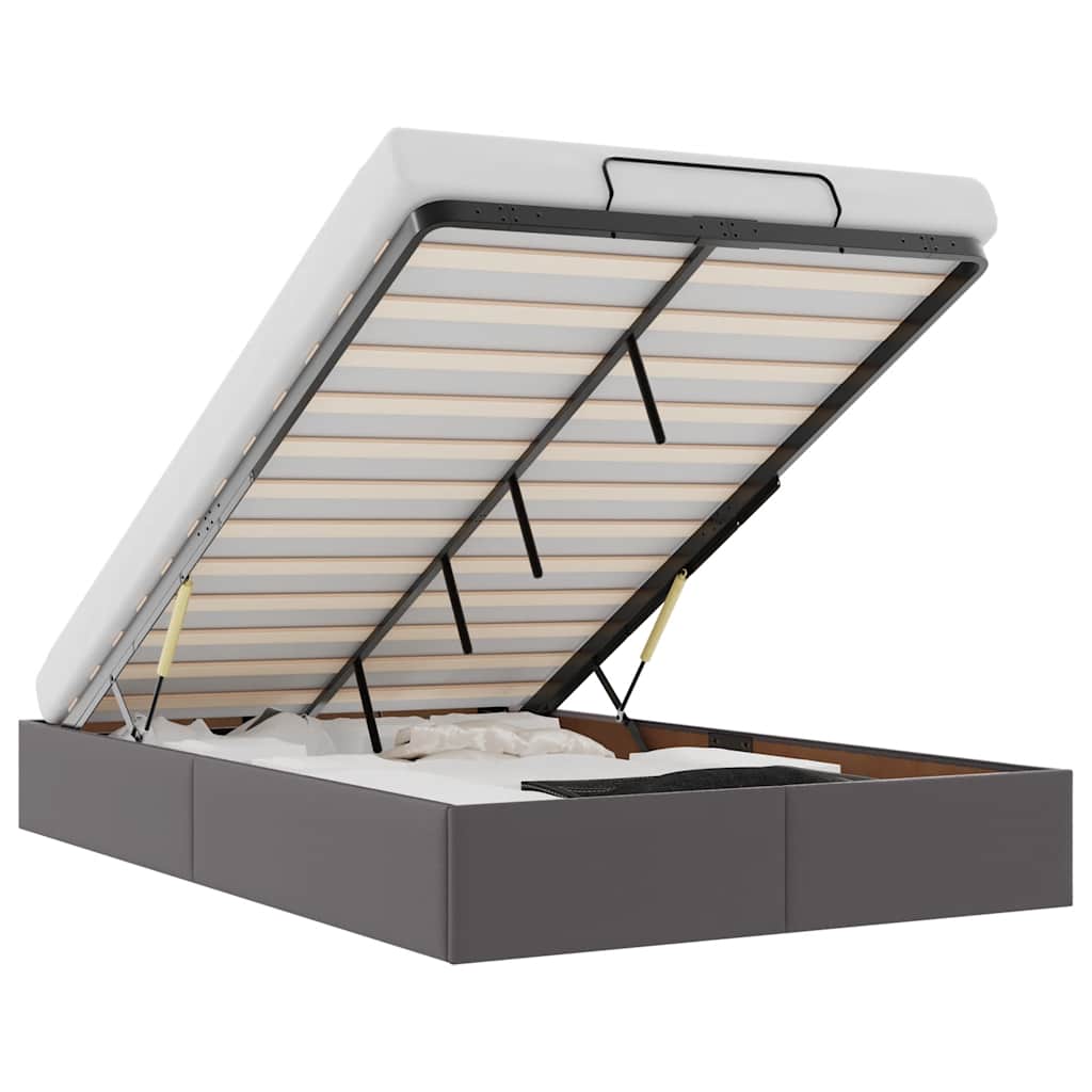 vidaXL Struttura Letto Pouf senza Materasso 120x200 cm Similpelle