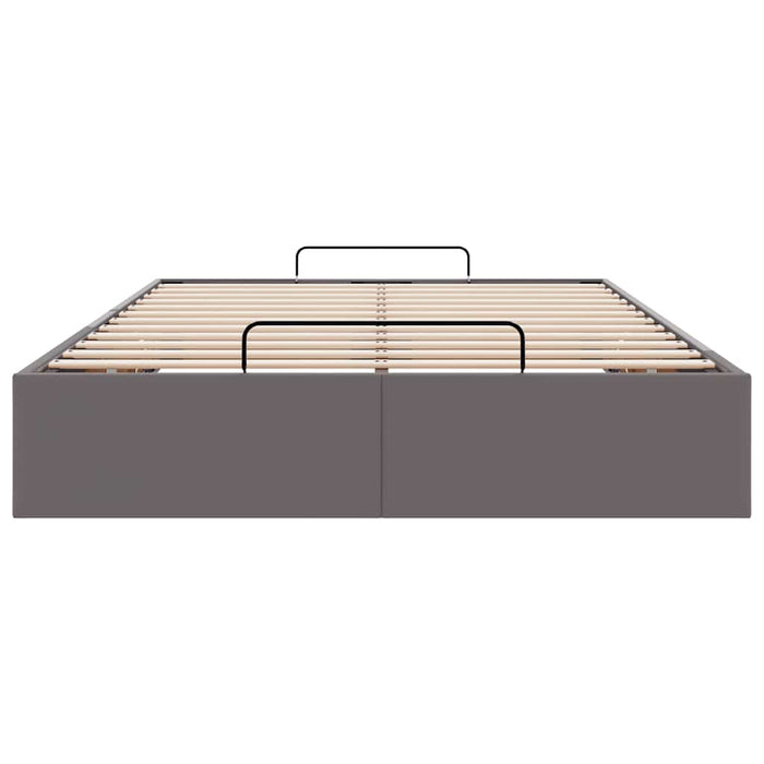 vidaXL Struttura Letto Pouf senza Materasso 120x200 cm Similpelle