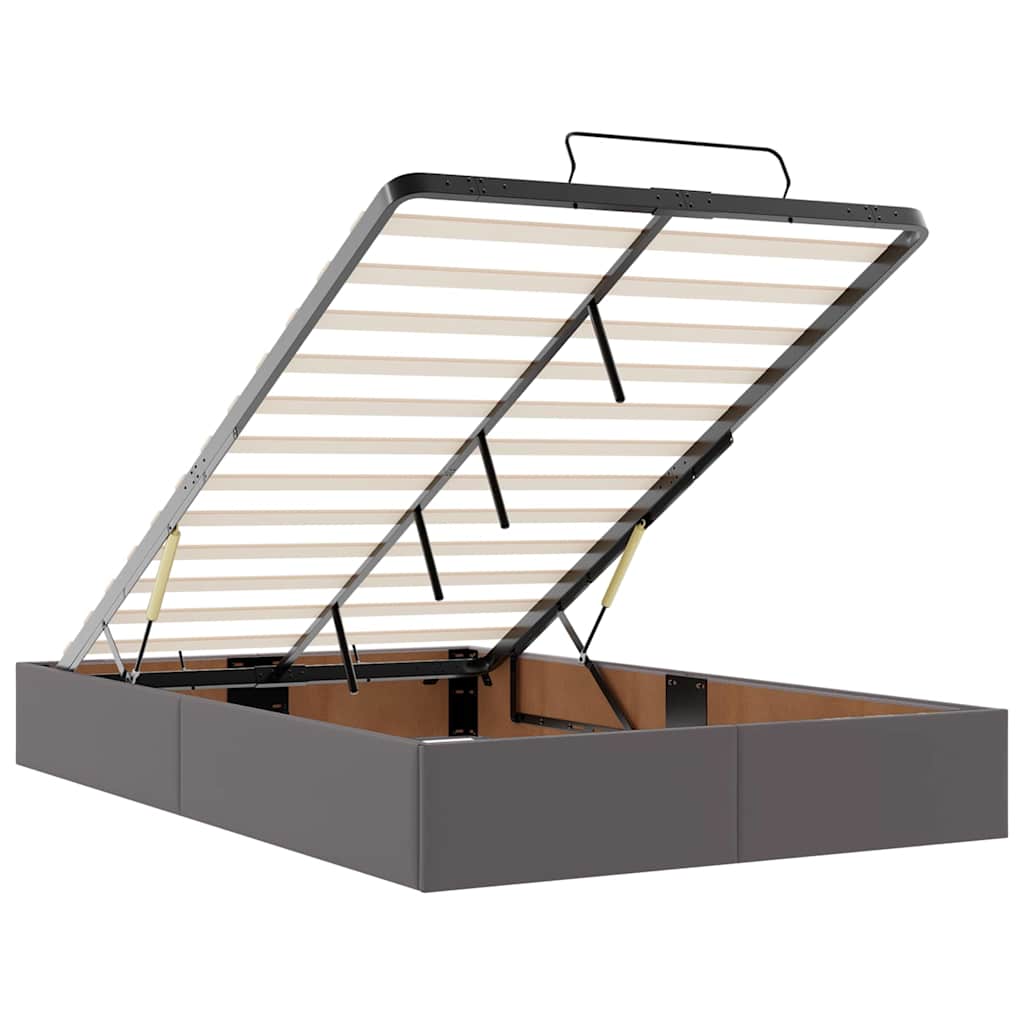 vidaXL Struttura Letto Pouf senza Materasso 120x200 cm Similpelle