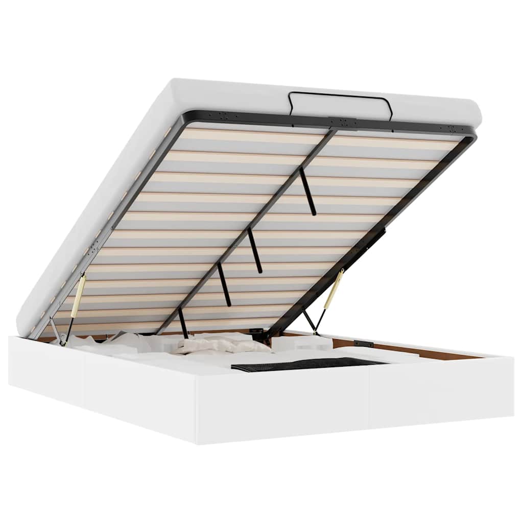 vidaXL Struttura Letto Pouf senza Materasso 140x200 cm Similpelle